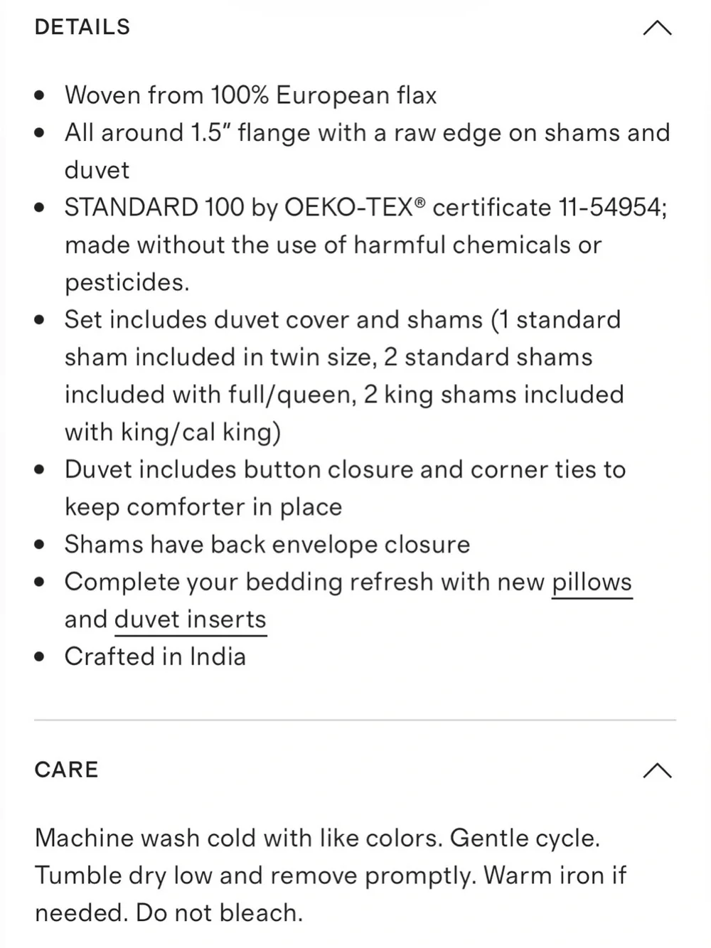 NEW Quince European Linen Double Flange Duvet Cover Set, King/Cal (Charcoal)